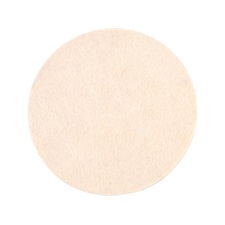 polírkorong, gyapjú/filc keverék, fehér; 115 mm, 7 mm vastag, tépőzáras