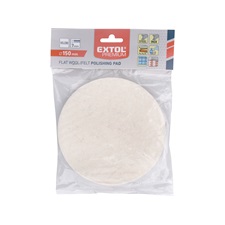 polírkorong, gyapjú/filc keverék, fehér; 150 mm, 7 mm vastag, tépőzáras