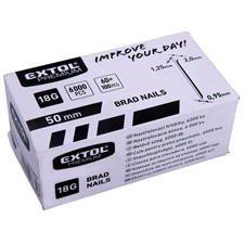 szeg fejjel, 8891860, 8891861, 8865040 tűzőgéphez 6000 db, 18G, szár.: 1,25×0,95 mm, fej: 2,0 mm, hossz.: 50 mm