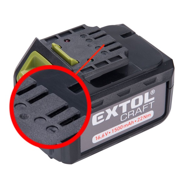 tartalék akku ÚJABB TÍPUSÚ 402420 Li-ion töltőhöz, 3 SARU; 16V, 1500mAh, töltési idő: 5,5 óra