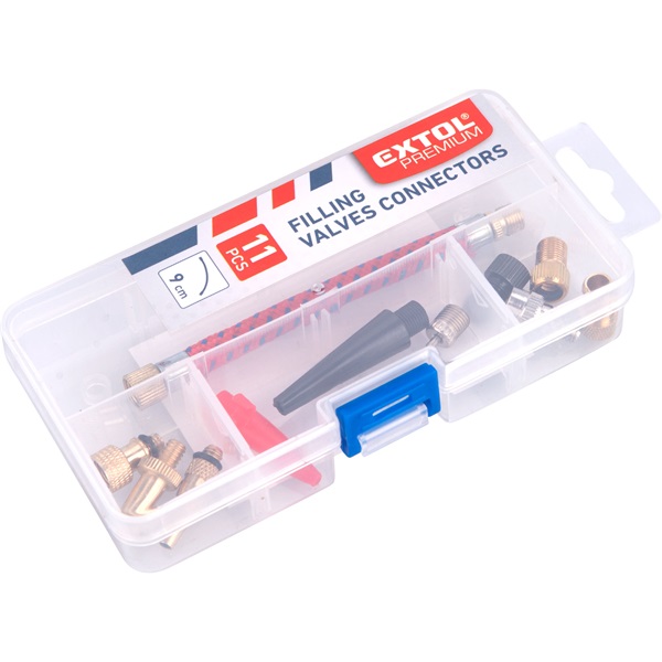 tömlővég/csőr klt. 11 db, gumiabroncs fúvató pisztolyhoz, max. 8 Bar, G 1/4 menetes csatlakozó