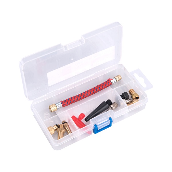 tömlővég/csőr klt. 11 db, gumiabroncs fúvató pisztolyhoz, max. 8 Bar, G 1/4 menetes csatlakozó