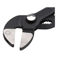 vízpumpafogó, 250mm, egyenes pofák, CrV50, max nyitás 36 mm, TPR nyél, akasztós papír szerszámtartó