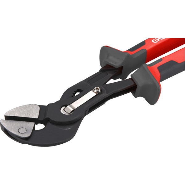 vízpumpafogó, 250mm, egyenes pofák, CrV50, max nyitás 36 mm, TPR nyél, akasztós papír szerszámtartó