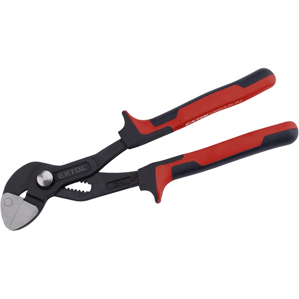 vízpumpafogó, 250mm, egyenes pofák, CrV50, max nyitás 36 mm, TPR nyél, akasztós papír szerszámtartó