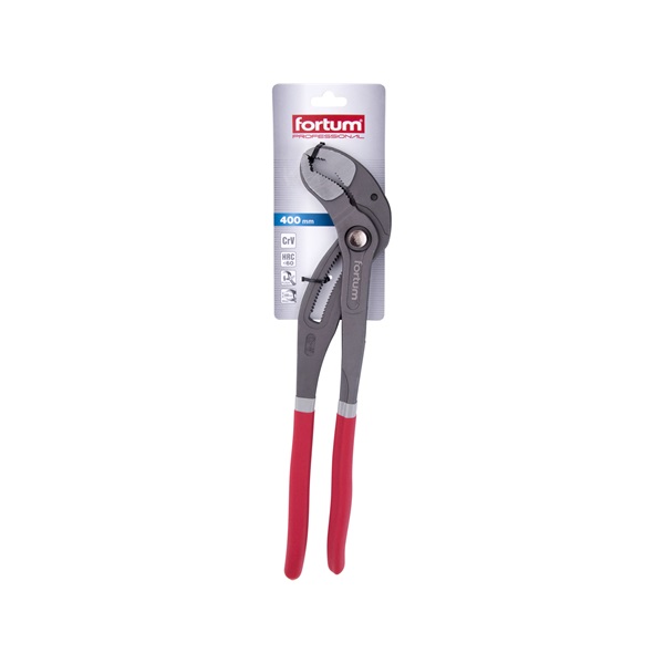 vízpumpafogó "Hunter", 400mm, nagy nyitásszögű, CrV, foszfátozott, gumírozott markolat FORTUM